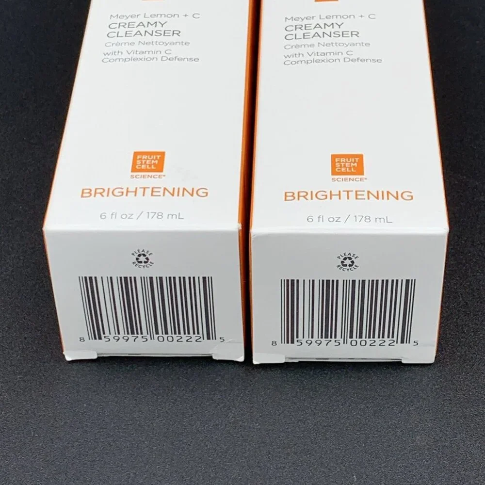 Andalou Naturals Creamy Cleanser Meyer Lemon‎ + C Brightening 6 Oz Set of 2